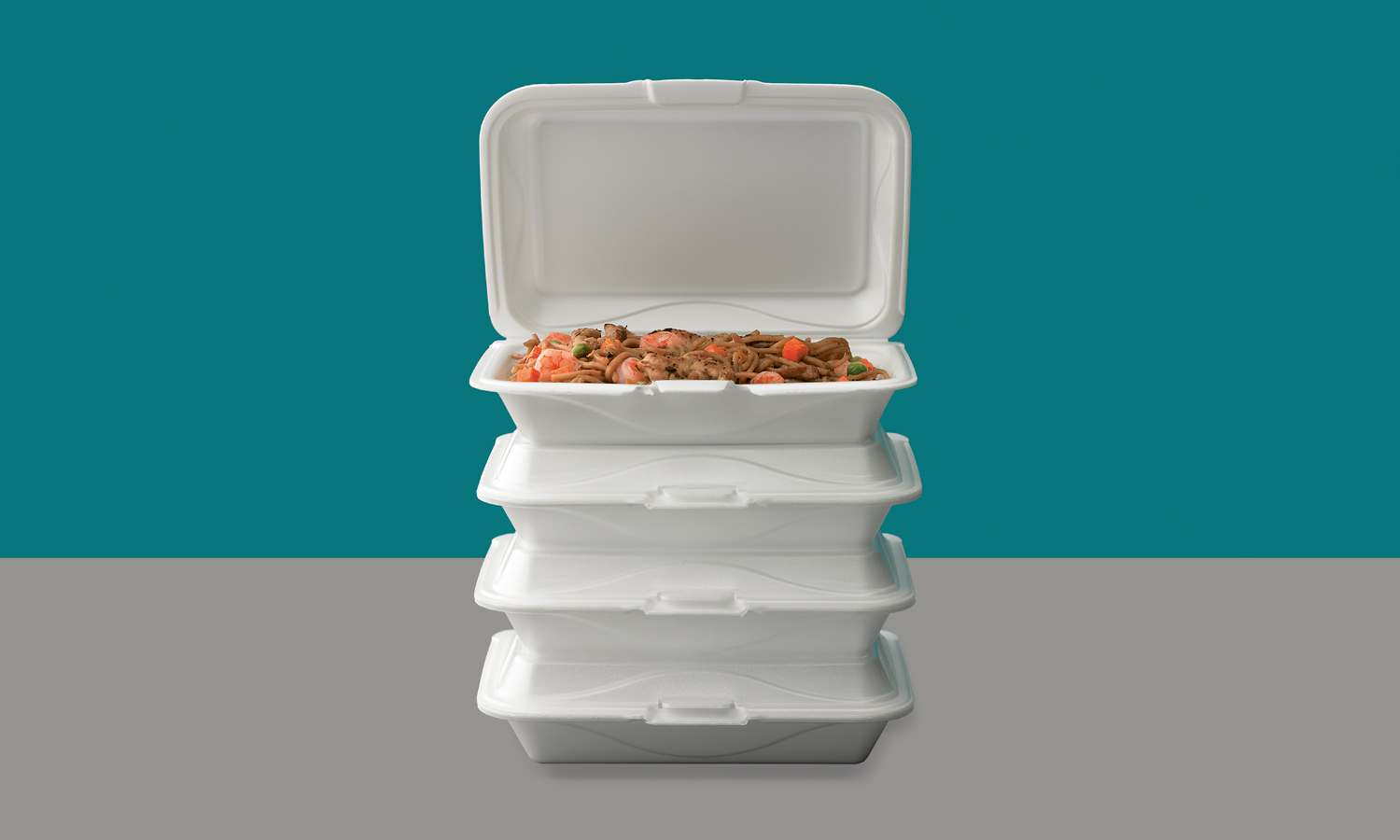 foam-wave-hinged-lid-containers